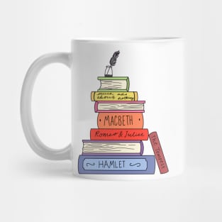 Shakespeare book stack Mug